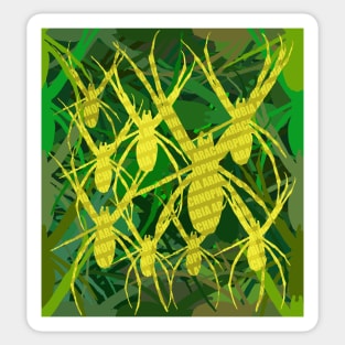 Arachnophobia Green Yellow Sticker